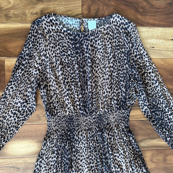H&M Leopard Long Sleeve Dress size 6 - Picture 2 of 5